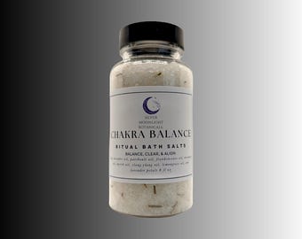 Chakra Balance Bath Salts - Clearing and Alignment -  Dead Sea & Essential Oil Bath Salts