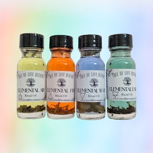 Four Elements Ritual Oils Collection | Earth Air Fire Water Ritual Oil Collection