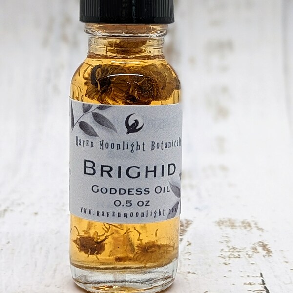 Brighid Oil, Irish Goddess of Wisdom, Poetry, Healing, Protection, and Smithing