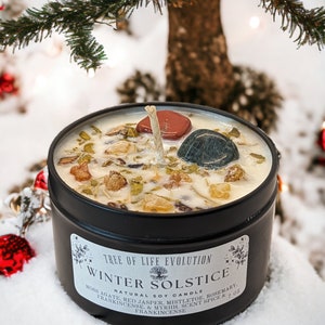 Winter Solstice Hand Poured Soy Candle | Yule Soy Candle
