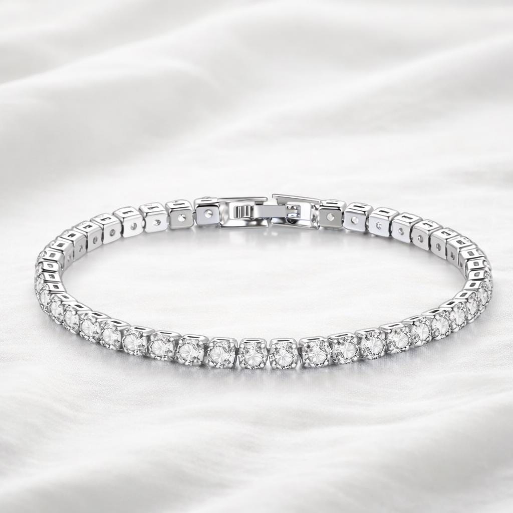 Cz S Link Bracelet - Etsy