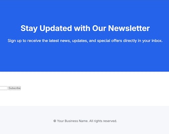 Plantilla de página de suscripción al boletín informativo: HTML y CSS fáciles de editar. Diseño adaptable para blogueros y creadores.
