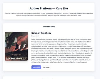 Plantilla de sitio web para autores: sitio de libros y blogs de React: blog de Markdown, solo frontend