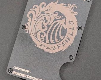 Personalized Aluminum RFID Wallet with Money Clip