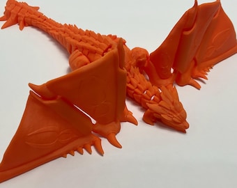 Flexi Dragon Fidget Toy | Fantasy Desk Decor | Dragon Gift