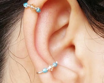 Conch Ear Cuff - Faux Helix Piercing - No Piercing Ear Cuff - Fake Conch Ring - Hoop Ear Cuff - Fake Piercing Jewelry