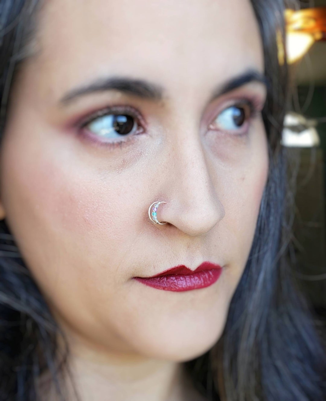 Fake Double Nose Ring No Piercing Nose Cuff 8mm Nose Ring Etsy