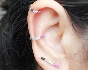 Joyas de orgullo asexual - Orgullo Ace - Piercing falso - Aro para la nariz - Pendientes de oreja - Orgullo LBGTQ+