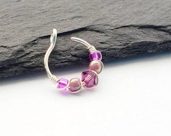 Näsring - Näsring - Klipp på näsring - Fejkpiercing - Näsmanschett utan piercing - 8 mm näsring