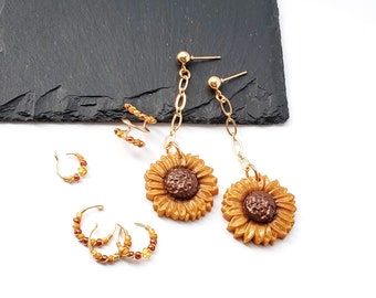 Sunflower Collection - Ear Cuff Set - Fall Jewelry Set