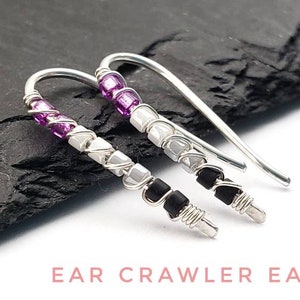 Asexual Pride Smycken - Ace Pride - Faux Piercing - Näsring - Örhängen med krok - LBGTQ+ Pride bild 4