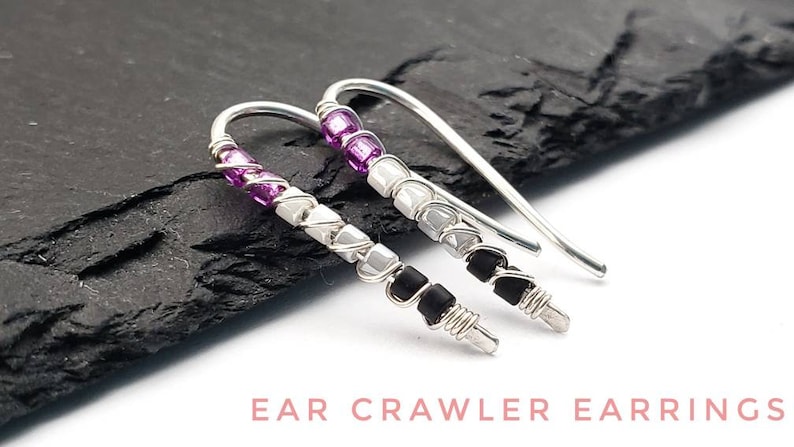 Asexual Pride Smycken - Ace Pride - Faux Piercing - Näsring - Örhängen med krok - LBGTQ+ Pride bild 4