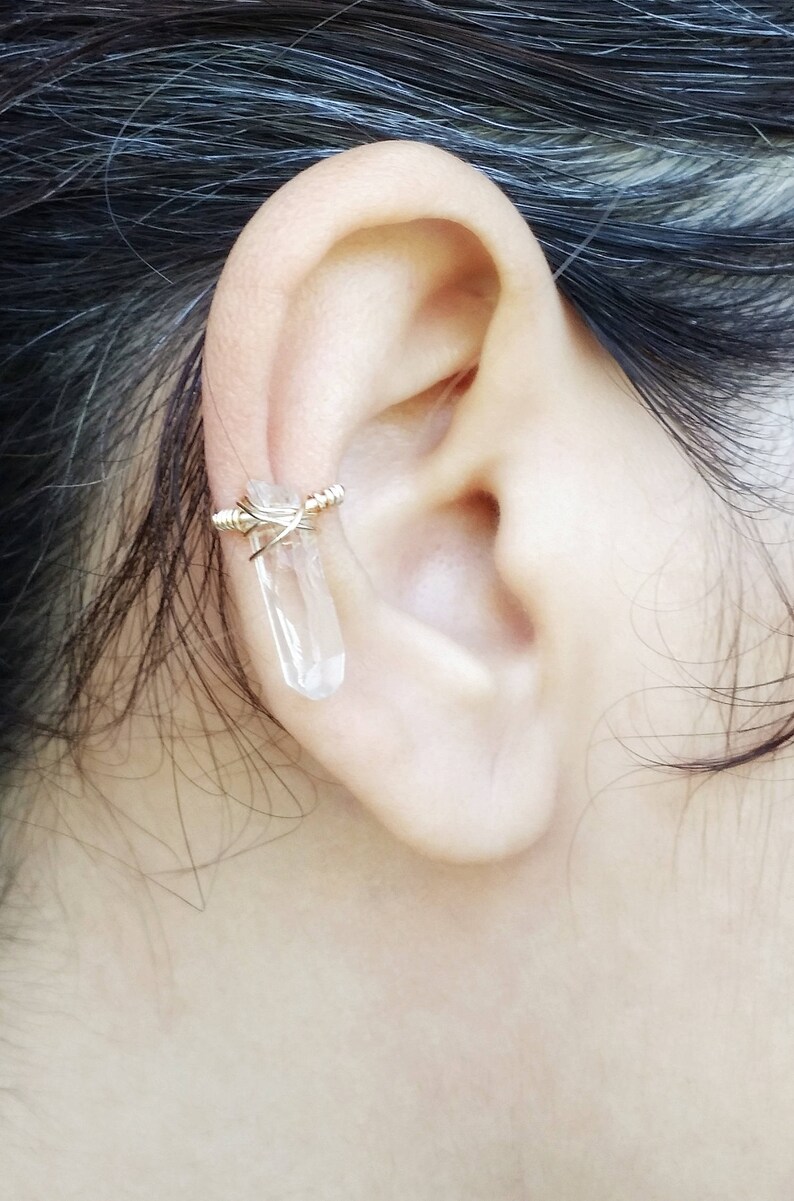 Ear Cuff No Piercing Simple Ear Cuff Quartz earring Etsy
