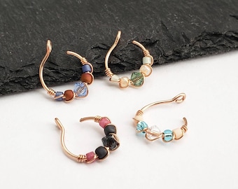 Rose Gold Fake Nose Ring - Nose Ring - Clip On Nose Ring - 8mm Nose Ring