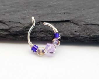 Näsring - Näsring - Klipp på näsring - Fejkpiercing - Näsmanschett utan piercing - 8 mm näsring