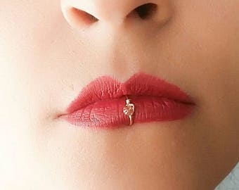 10mm Lip Ring - Faux Lip Ring - Lip Piercing  - Clip On Lip Ring - Fake Lip Piercing - No Piercing Jewelry - 10mm Ring