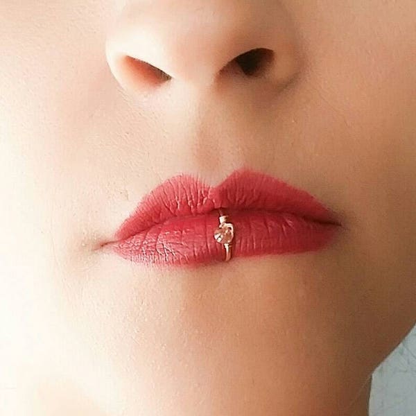 10mm Lip Ring - Faux Lip Ring - Lip Piercing  - Clip On Lip Ring - Fake Lip Piercing - No Piercing Jewelry - 10mm Ring