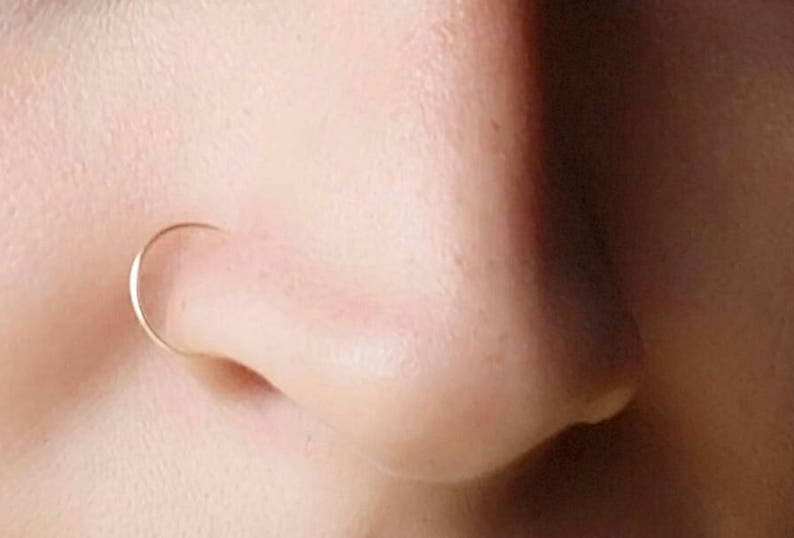 Faux Nose Ring Set Nose Ring Lip Ring Faux Piercing No Piercing Nose Cuff Purple Fake Nose Ring Set of 3 image 2