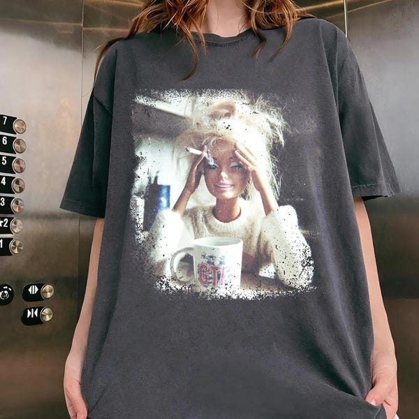 Chemise meme drôle de visage de poupée, T-shirt de poupée stressée, cadeau étrange offensant, t-shirt tendance