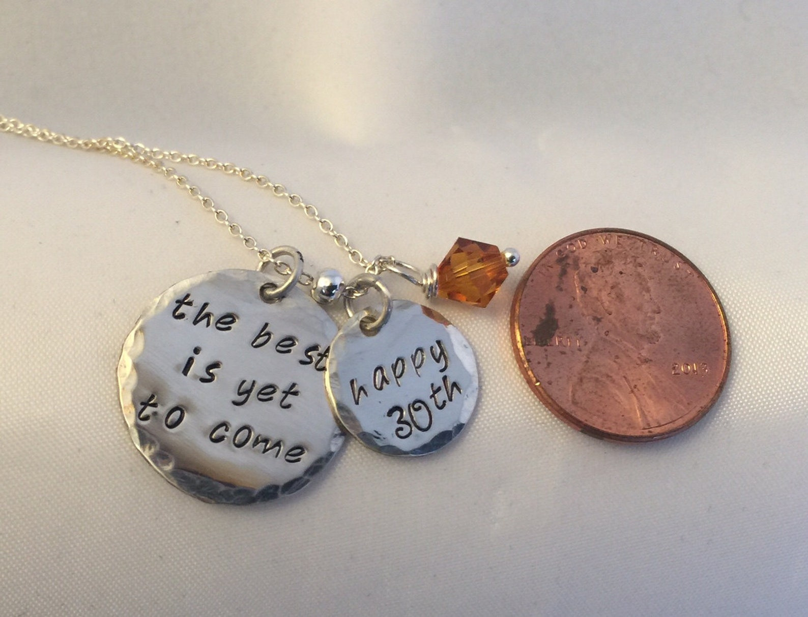 Happy Birthday Necklace Personalized Sterling Silver Jewelry Best is ...
