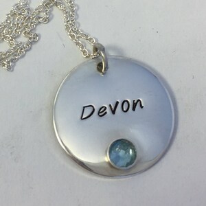Personalized Mom Necklace/Jewelry with Child&#39;s Name and Birthstone - Personalized Sterling Silver - Mother&#39;s Day Gift