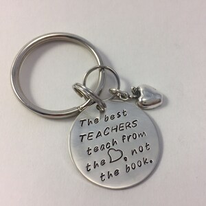 Teacher Personalized Keychain/Unique Gift for Teacher - Sterling Silver