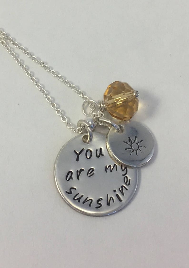 You Are My Sunshine Personalized Sterling Silver Necklace Etsy