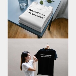 Camiseta de tenis con humor svensk - rolig tenniströja - camiseta deportiva ironisk - presente hasta el juego de tenis - diseño minimalista