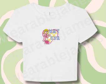 Lizzie McGuire Cropped Baby Tee, Retro Lizzie, Hilary Duff Shirt, Micro Ribbed Baby Tee, Disney Cute Lizzie McGuire