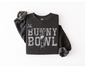Bunny Bowl Crewneck Sweatshirt | Funny Football Sweatshirt | Game Day Outfit | Super Bowl Shirt | Sports Lover Gift | Unisex Cozy Crew