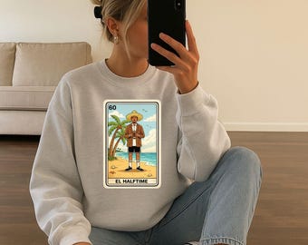 El Halftime Crewneck Sweatshirt | Football Lover Gift | Retro Game Day Sweatshirt | Vintage Sports Graphic | Funny Sports Shirt