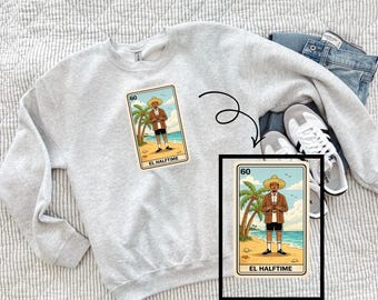 El Halftime Crewneck Sweatshirt | Football Lover Gift | Retro Game Day Sweatshirt | Vintage Sports Graphic | Funny Sports Shirt