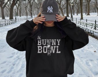 Bunny Bowl Crewneck Sweatshirt | Funny Football Sweatshirt | Game Day Outfit | Super Bowl Shirt | Sports Lover Gift | Unisex Cozy Crew
