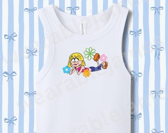 Lizzie McGuire Cropped Tank Top, Y2K Retro Baby Tee, Hilary Duff Inspired Shirt, Disney Lizzie Tank