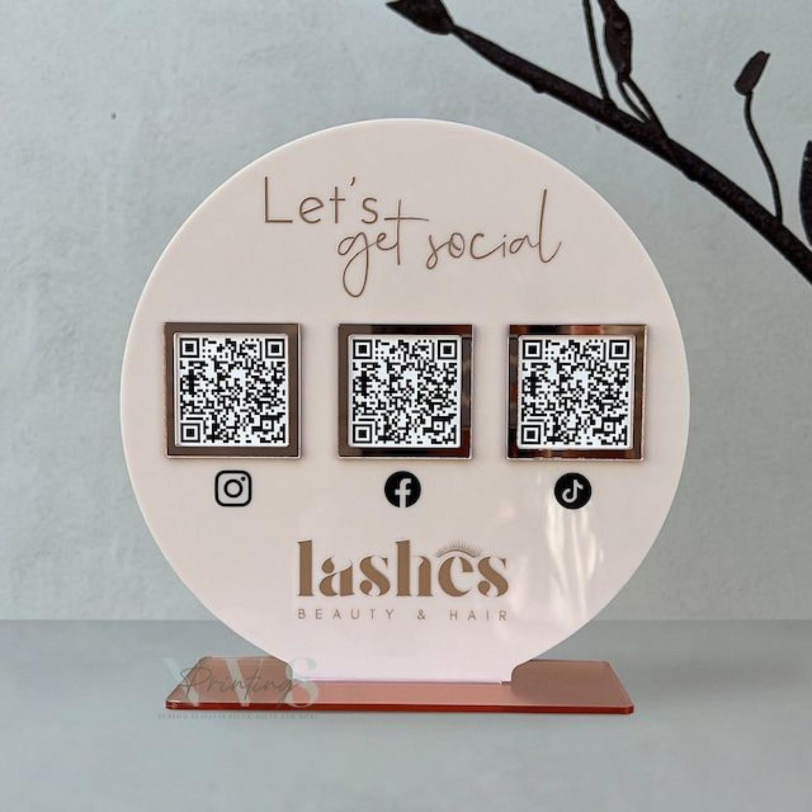Acrylic Multi QR Code Business Social Media Sign | Payment Sign ...