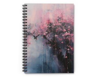 桜ノート さくらジャーナル 6x8 ピンクフローラルスパイラルノート 母の日ギフト お母さんへの美しいライティングジャーナル