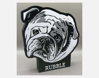 Caja de luz conmemorativa para perros – Lámpara con retrato de perro personalizado – Regalo para la pérdida de una mascota – Memorial personalizado para perros