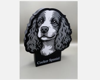 Caja de luz personalizada con diseño de Cocker Spaniel / Luz nocturna personalizada para perros