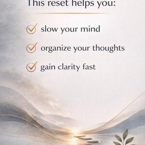 Clarity Reset Workbook + Guided Session | Overthinking Help | Mental Clarity | Decision Making Tool | Self Improvement Digital Download