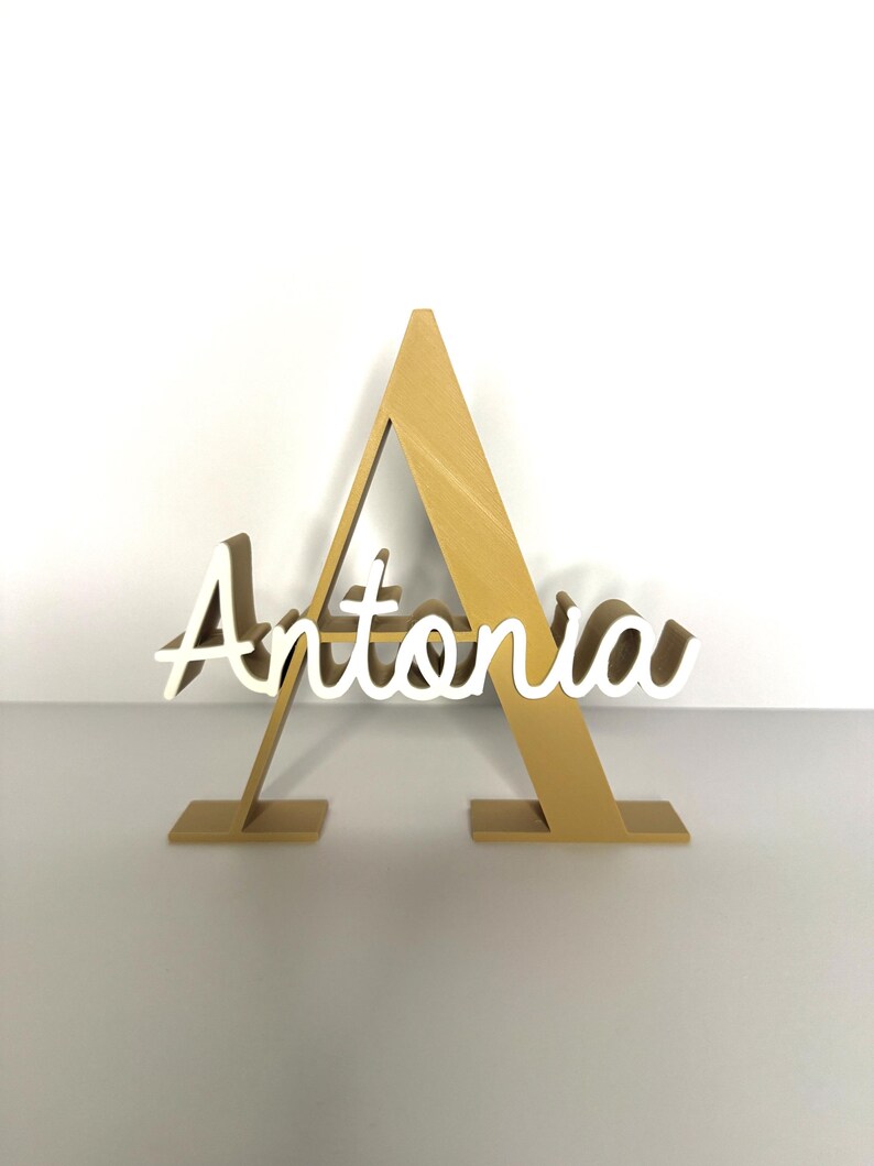 Name Initial Stand 3D Printed Name Display Stand - Etsy