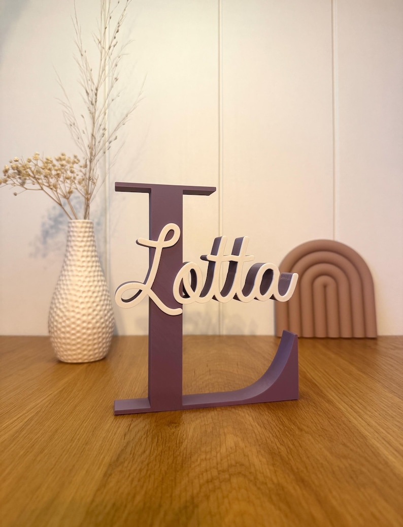 3D Printed Name Display Stand - Etsy