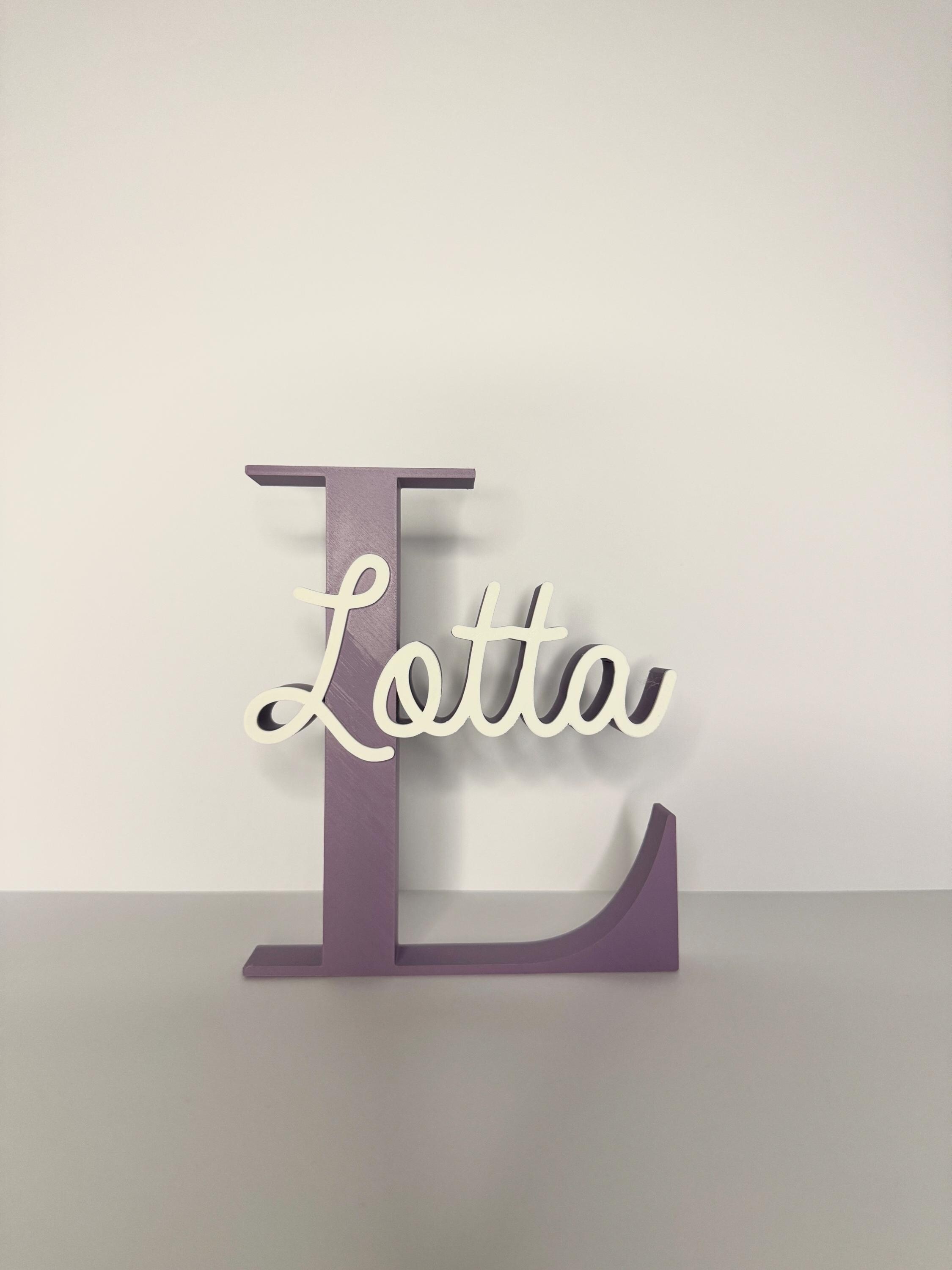 Name Initial Stand 3D Printed Name Display Stand - Etsy