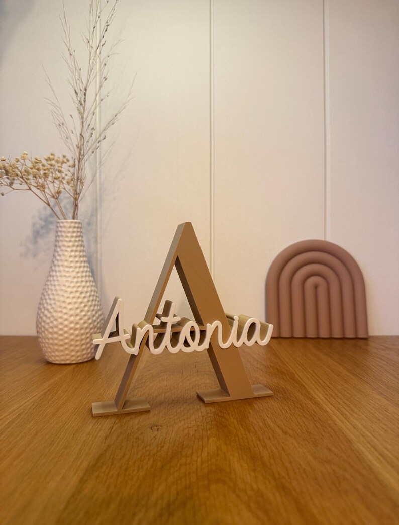 Name Initial Stand 3D Printed Name Display Stand - Etsy
