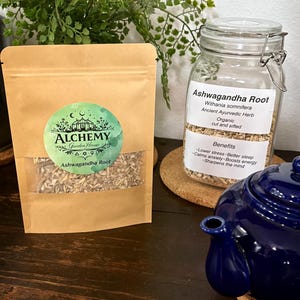 Organic Ashwagandha Root - Cut & Sifted, 2 oz image 1