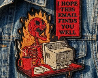 You Got Mail Embroidered Patch, Retro Email Notification Iron On Sew On Applique, Nostalgic Tech Badge Gift