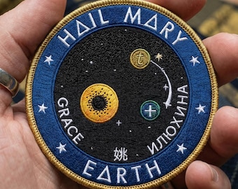 Project Hail Mary Embroidered Patch: Sci-Fi Space Mission Badge (Iron On/Sew On)