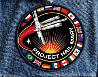 Project Hail Mary Embroidered Patch – Sci-Fi Space Mission Rocket (Iron On)