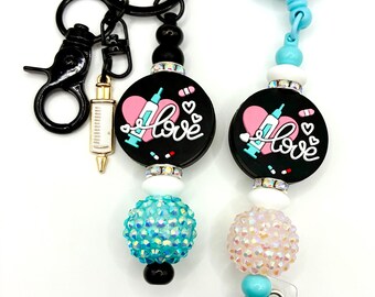 Nursing Love Keychain/Badge Gift Set