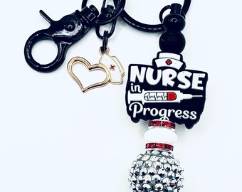 Nurse in Progress Keychain