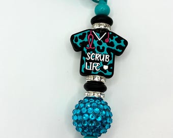 Cheetah Print Scrub Life Badge Reel